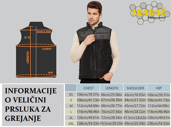 Prsluk sa Grejačima za zimske dane-Toplina na Dodir!