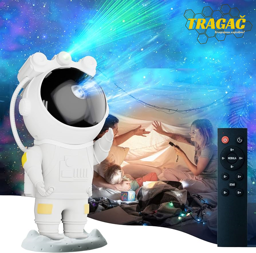 Galaxy projektor zvezdano nebo - Astronaut