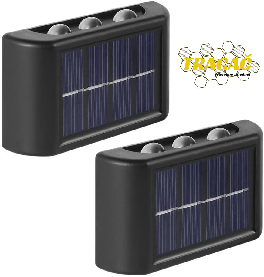 Solarne LAMPE zidne - 2 lampe u pakovanju
