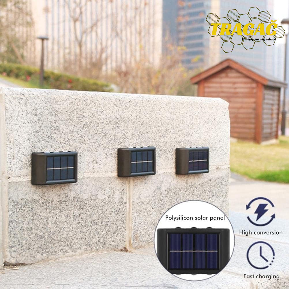 Solarne LAMPE zidne - 2 lampe u pakovanju