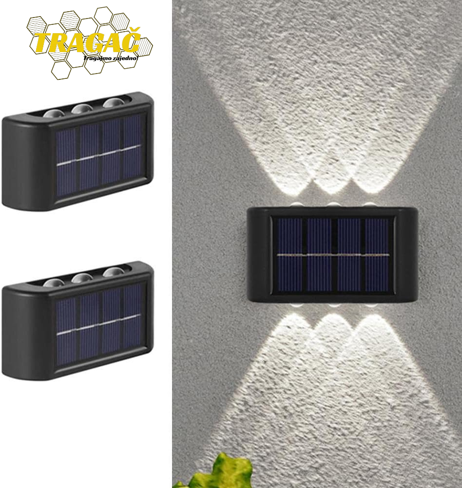 Solarne LAMPE zidne - 2 lampe u pakovanju