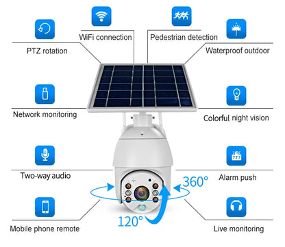 SOLARNA WiFi kamera PTZ 4G 3MP
