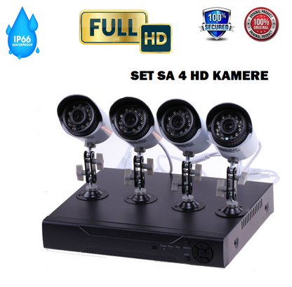 Sistem sa 4x kamere FULL HD