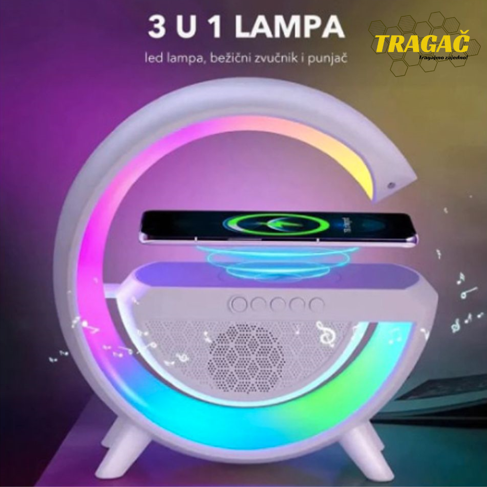 3 u 1 Lampa, Bluetooth zvučnik i bežični punjač